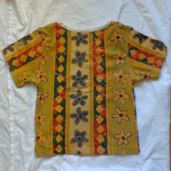 W Women's Cotton Print Tee shirt Large - Picture 2 of 2